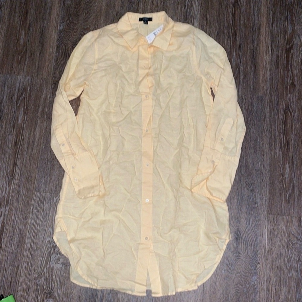 NWT J Crew Classic-fit beach shirt dress size S